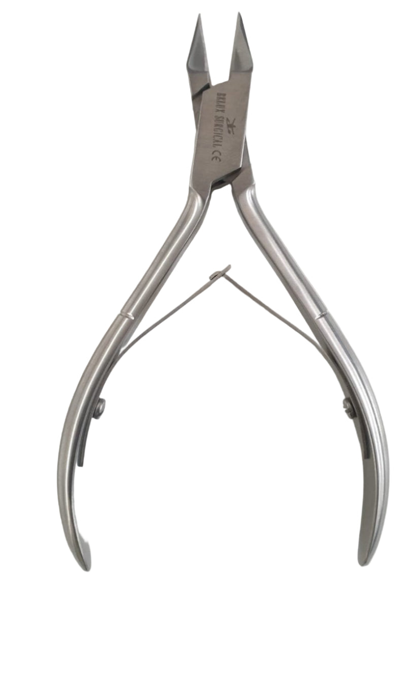 Professionele nagelknipper met dubbel scharnier – gebogen bek – 12,5 cm