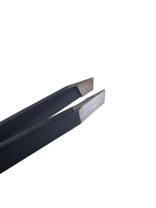 Slanted Tip Tweezers – Stainless Steel – Precision Grip – 9 cm
