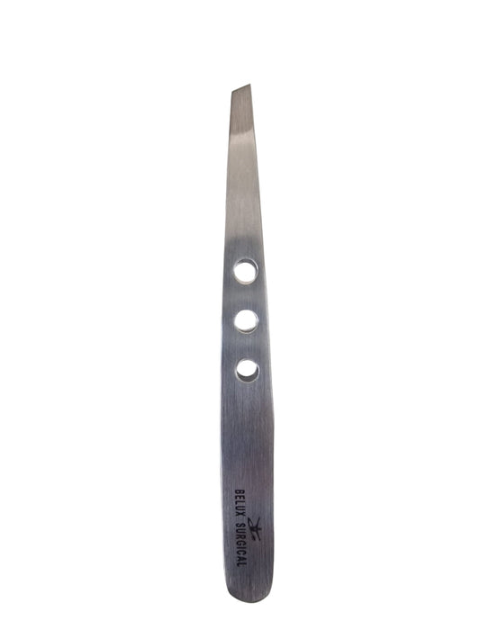 Slanted Tip Tweezers – Stainless Steel – Precision Grip – 9 cm