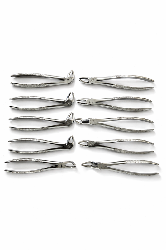 Dental Extraction Forceps for Adults – Set of 10 – Stainless Steel