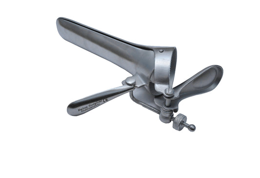 Cusco vaginaal speculum – lange, brede snavel, zelfborgend roestvrij staal