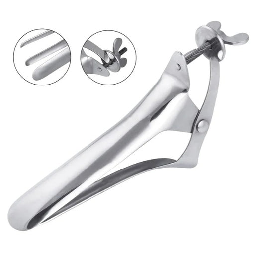 Polansky Veterinary Vaginal Speculum – Stainless Steel Self-Retaining Reproductive Exam Tool for Large Animals