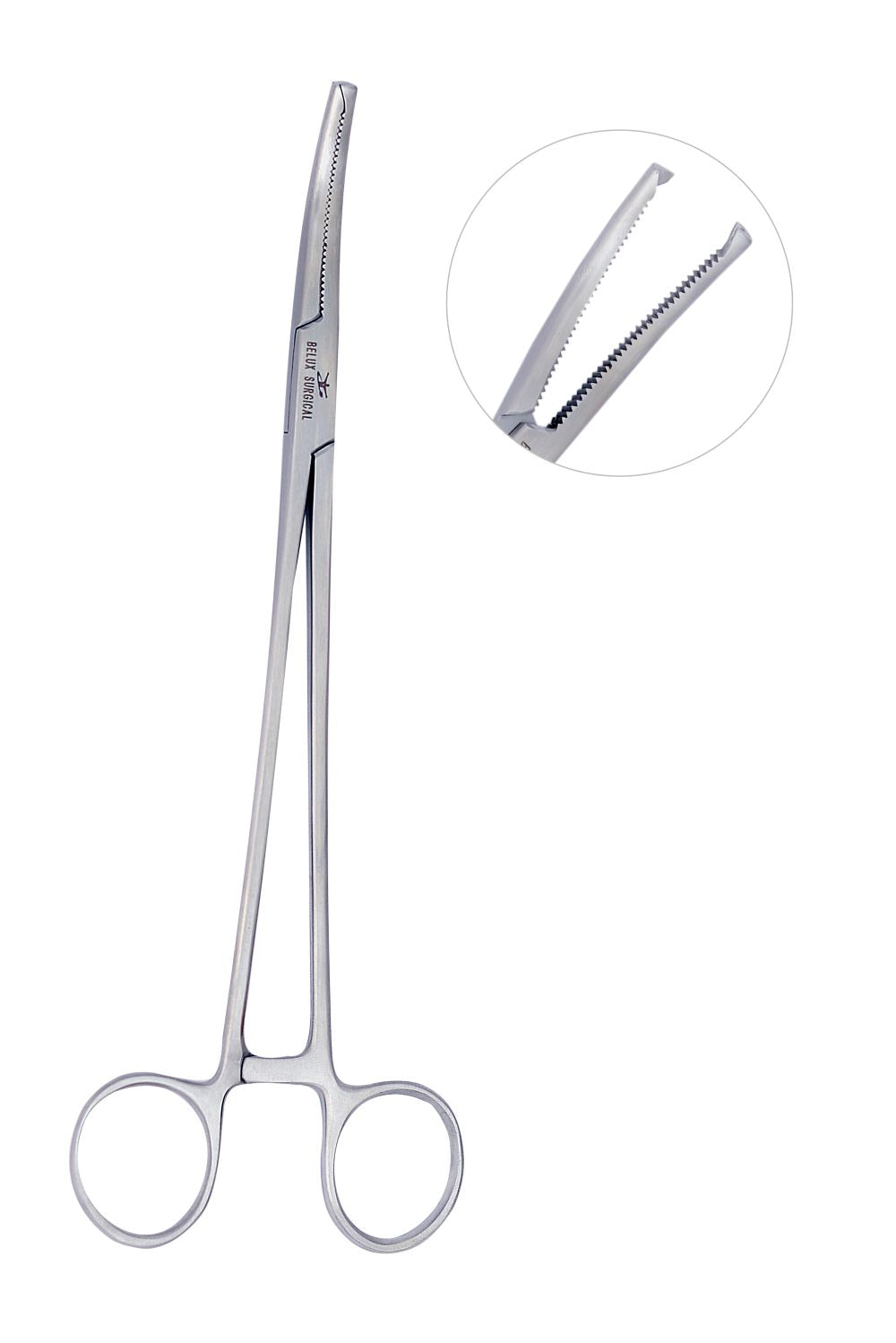 Wertheim Hysterektomieklammern leicht gebogen 1x2 Zange – Chirurgisches Instrument