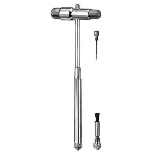 Buck Percussiehamer 18,5 cm – Dubbelkoppig neurologisch reflexinstrument | Roestvrij staal