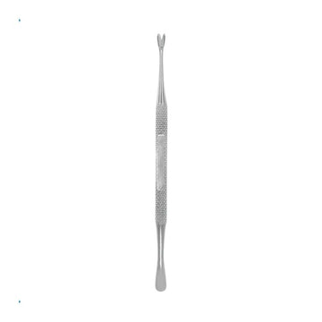 Dubbelzijdige nagelreiniger en curette – nagelduwer – roestvrijstalen manicure-/pedicure-instrument