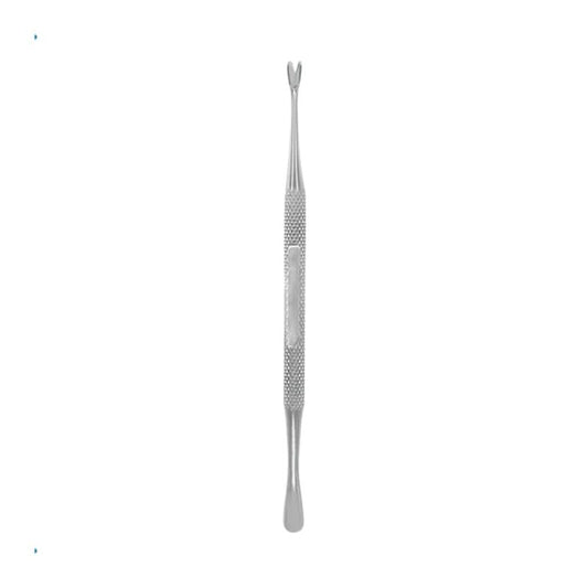 Dubbelzijdige nagelreiniger en curette – nagelduwer – roestvrijstalen manicure-/pedicure-instrument