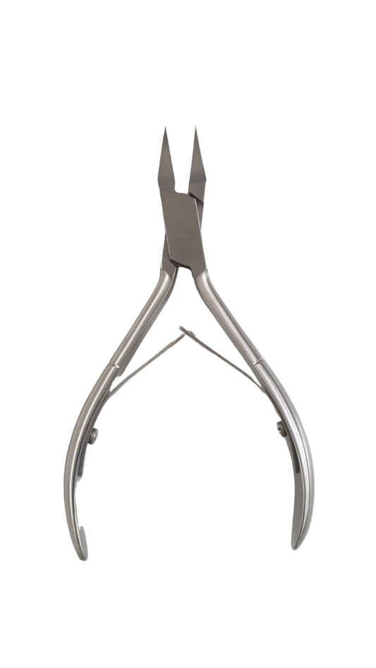 Professionele nagelknipper met dubbel scharnier – gebogen bek – 12,5 cm