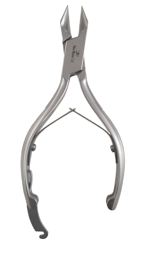 Gebogen nagelknipper (ingegroeide nagels, nagelhoeken) – puntige rechte bek – nagelknipper – 14 cm