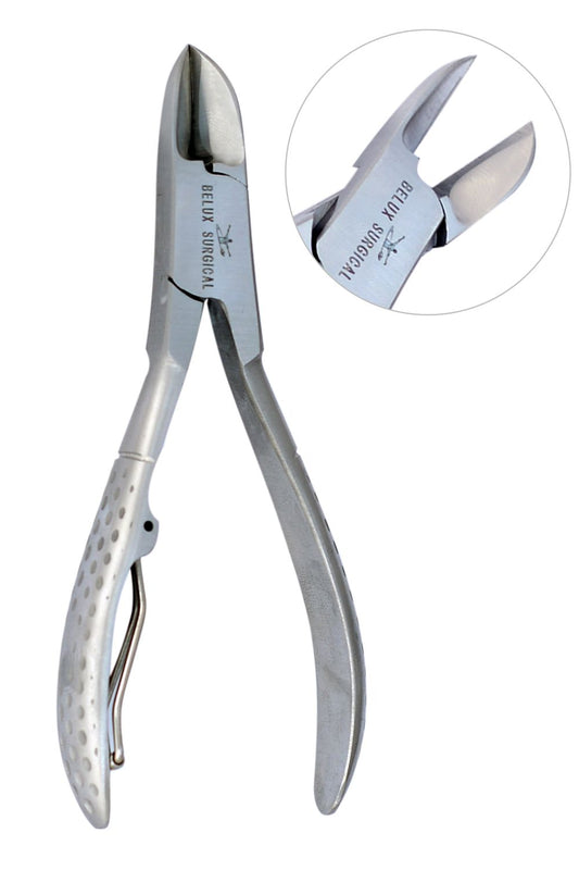 Nagelknipper gebogen met opvouwbare veer, 12 cm