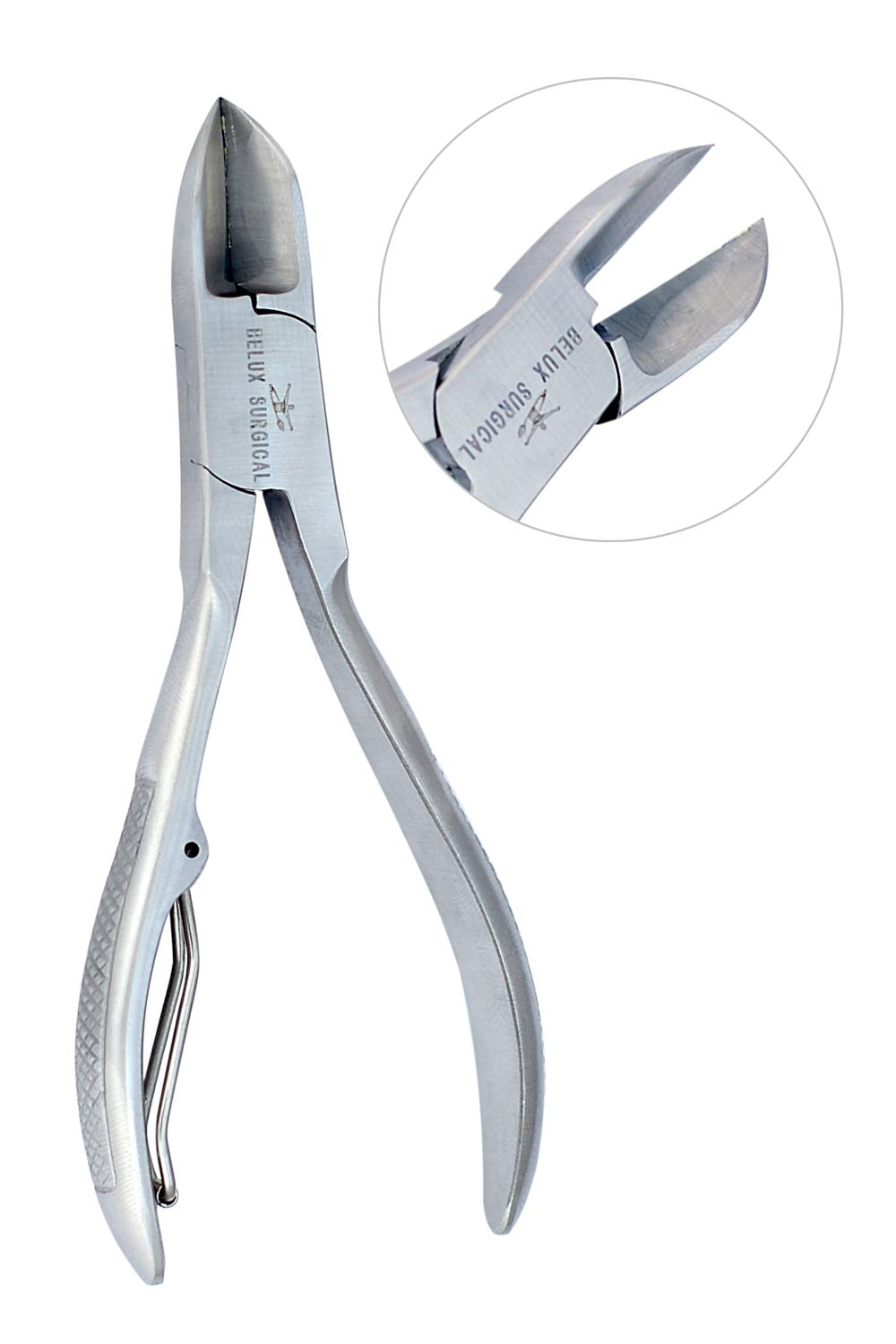 Nagelknipper gebogen met opvouwbare veer, 12 cm