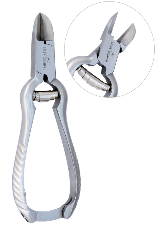 Nageltang met spiraalveer – Gebogen – 14 cm – Roestvrij staal