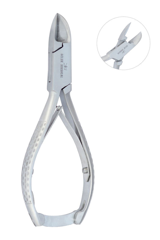 Gebogen nagelknipper – Nagelknipper met stevig handvat voor dikke teennagels – 14 cm – roestvrij staal