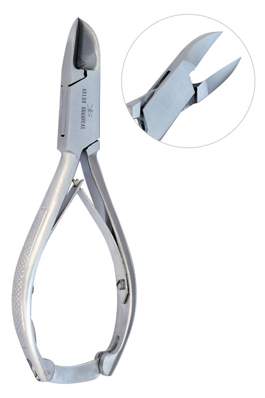 Gebogen nagelknipper – Nagelknipper met stevig handvat voor dikke teennagels – 14 cm – roestvrij staal