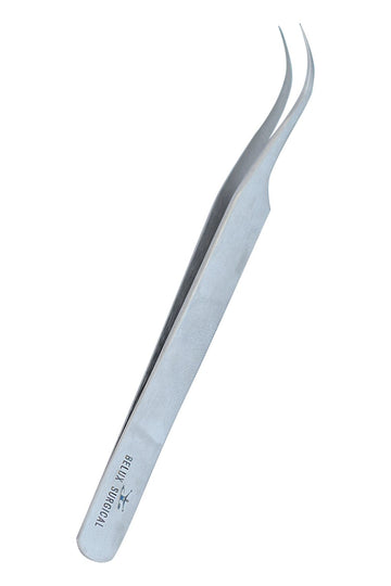 Curved Tip Precision Tweezers – Stainless Steel – 12 cm