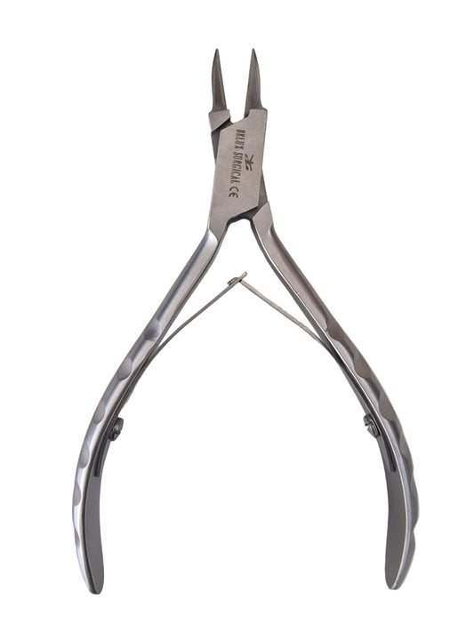 Nagelknipper – Hoekknipper met zeer puntige bekken – Roestvrij staal met dubbele veer – 11 cm