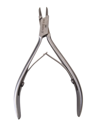 Nagelknipser – Eckenzange mit sehr spitzen Backen – Edelstahl-Doppelfeder – 11 cm