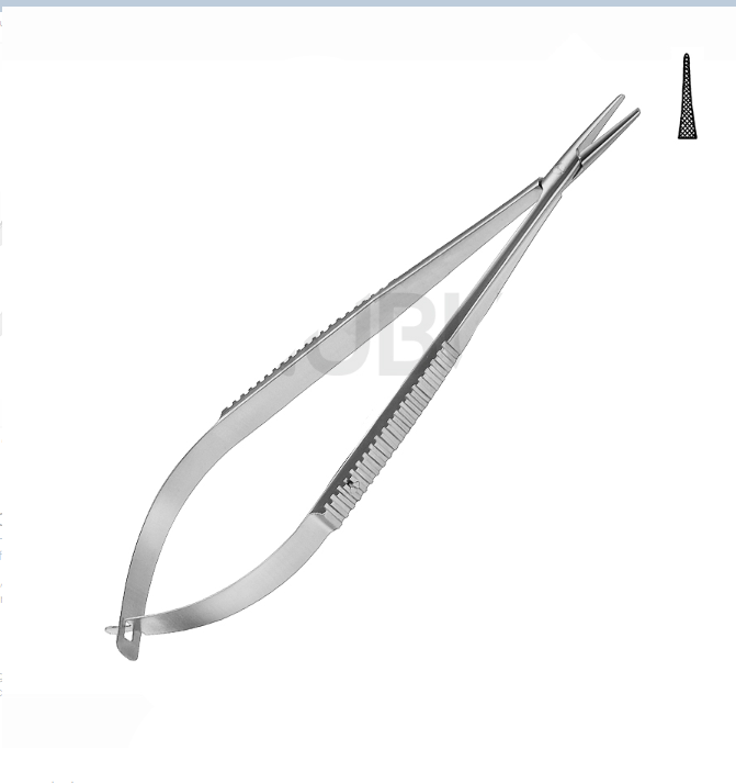 CASTROVIEJO NEEDLE HOLDER STRAIGHT SERRATED 14,0CM
