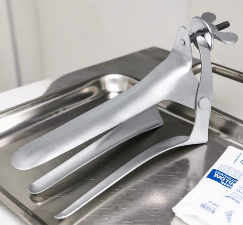 Veterinary Polansky speculum for large animal examination