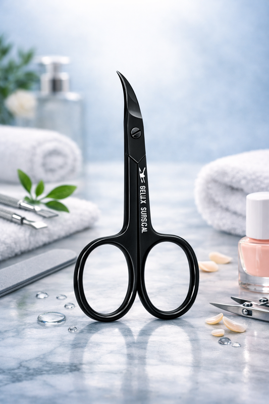 Curved Nail Scissors (CVD) – Stainless Steel Precision Manicure & Pedicure Scissors – 9.5 cm
