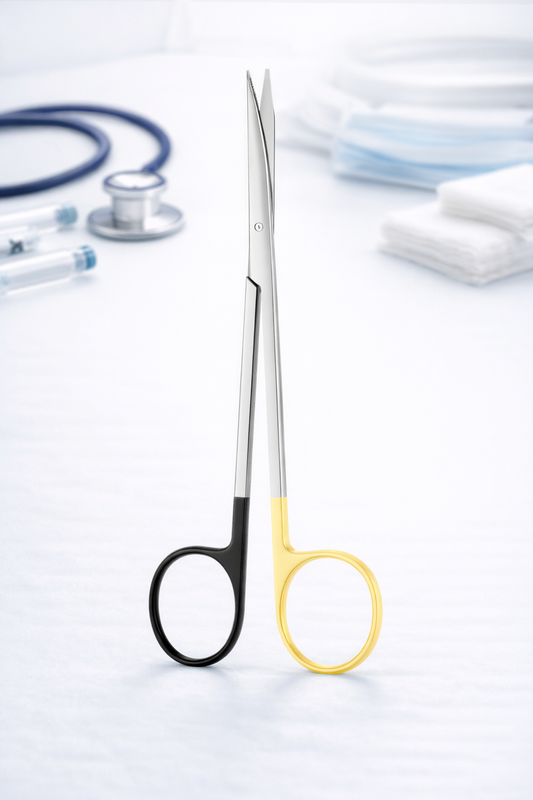 Stevens SuperCut Scissors Curved – Fine Dissecting Surgical Scissors – Tungsten Carbide (TC) Inserts – Stainless Steel