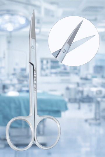 Irisschere gebogen – 11,5 cm chirurgische Präparierschere – feine Spitze aus rostfreiem Stahl