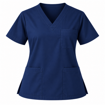 Professional Medical Scrub Set – V-Neck Top & Pants Navy