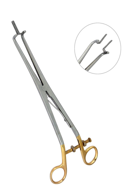Kogan Endocervicaal Speculum – 24,5 cm met gouden offset handvat