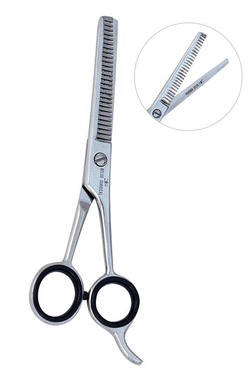 Professional Thinning Scissors – Texturizing Scissors for Right-Handed Use – Hairdressing Scissors – Stainless Steel – Silver