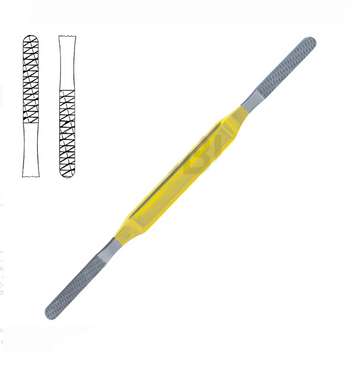 FOMON Nose Rasp TC 21cm - 8-1/4'' - Double-ended Fig. 1/2 - Part. 0.8mm/1.1mm