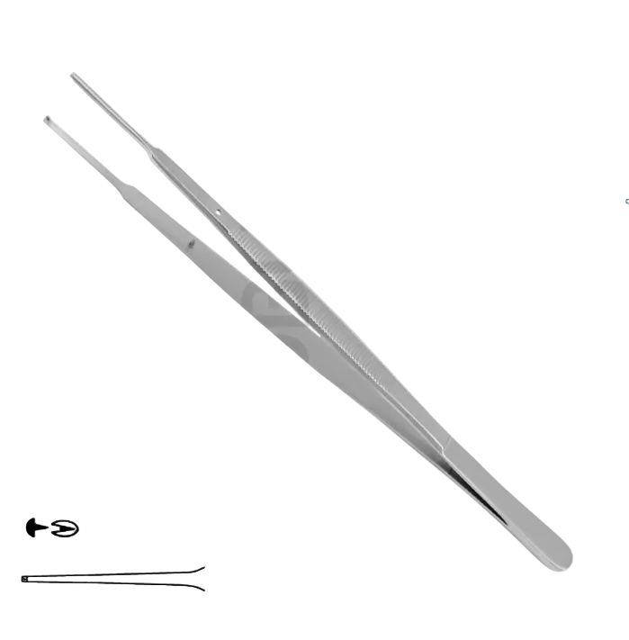 GERALD SURGERY TWEEZERS STRAIGHT 1X2 TEETH 17.0CM