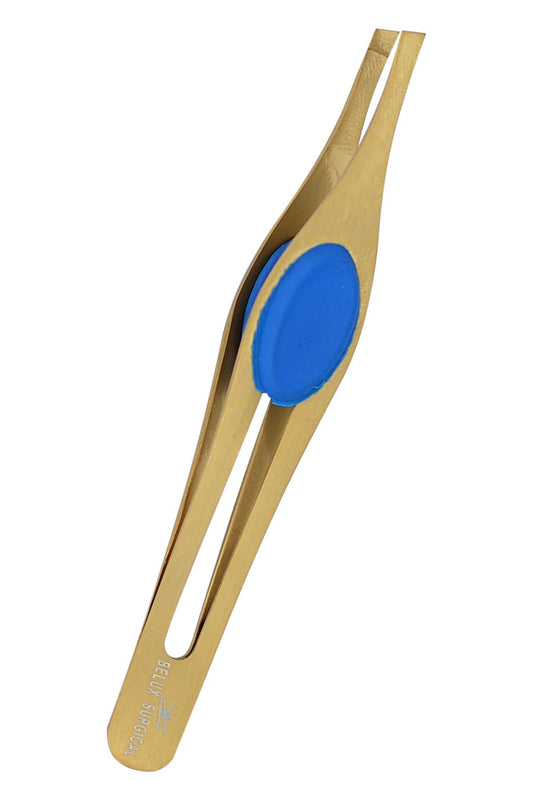 Pincet met schuine punt – roestvrij staal – precisiegreep – 9 cm