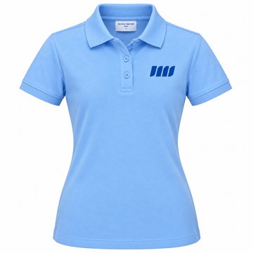 Girls' Light Blue Short-Sleeve School Polo