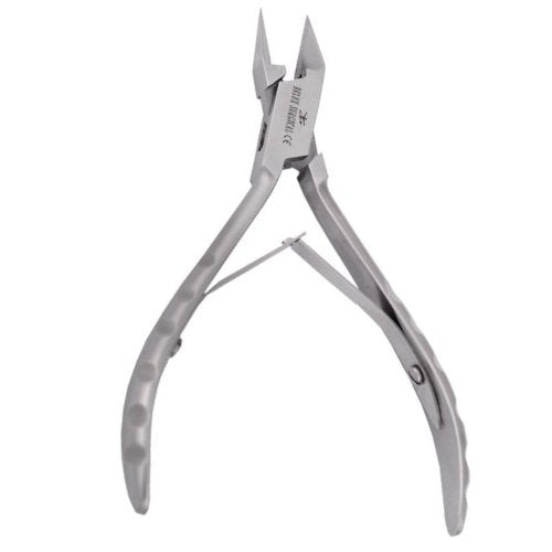 Puntige nagelknipper – Dubbele veer – Precisie nagelriem- en nagelknipper – Roestvrij staal STD 