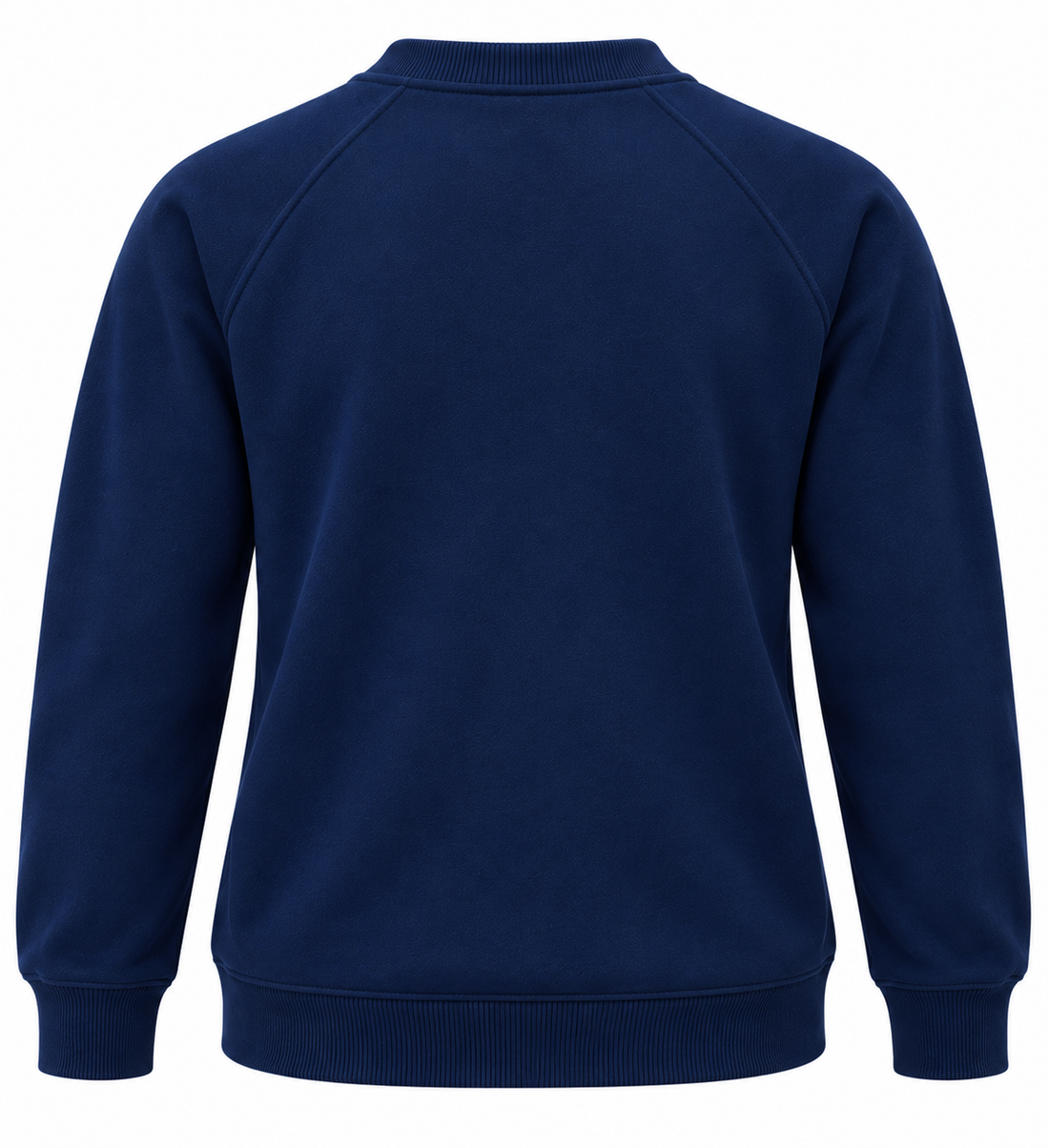 Unisex Navy Blue Crewneck School Sweatshirt – Raglan Sleeve