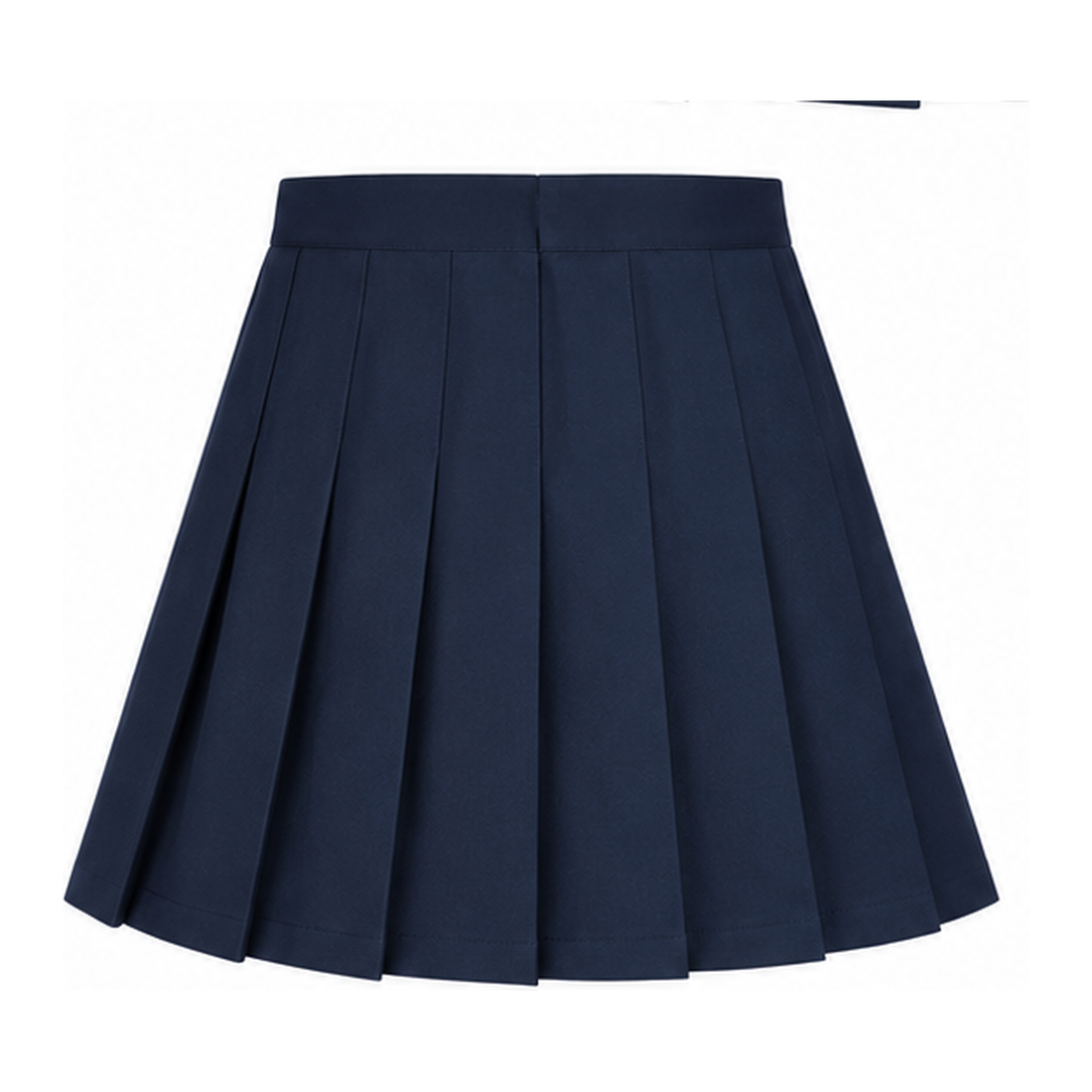 Girls' Navy Blue Pleated School Skirt – Non-Iron