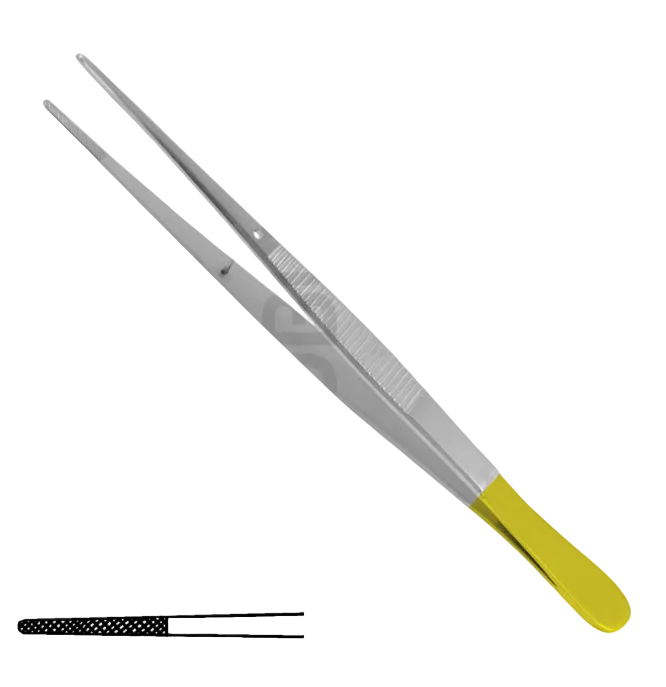 POTTS-SMITH ANATOMICAL TWEEZERS WITH HARD METAL INSERTS 18.0CM