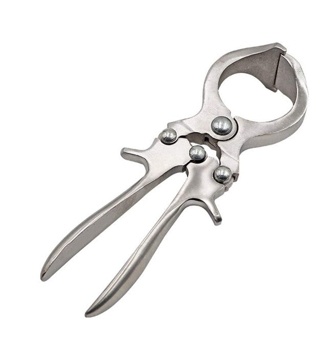 Veterinary Castration Clamp – Stainless Steel, Heavy-Duty Bloodless Type