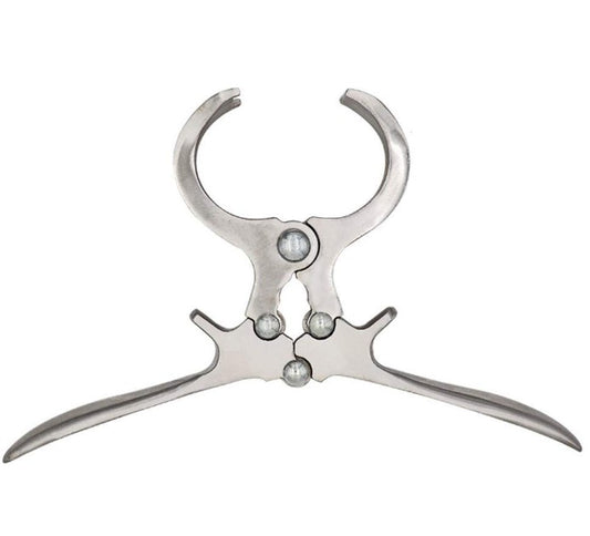 Veterinary Castration Clamp – Stainless Steel, Heavy-Duty Bloodless Type