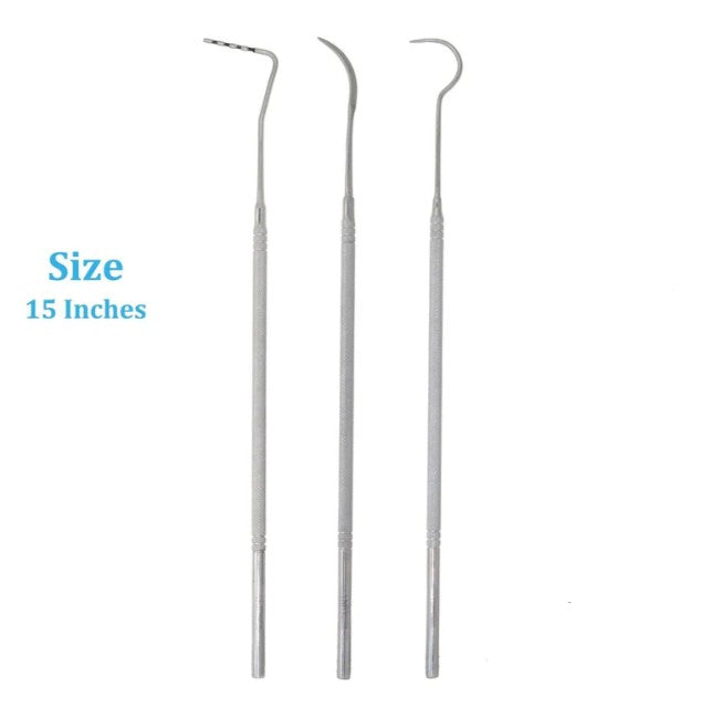 15" Equine Dental Mouth Probe & Scaler – Veterinary Explorer Pick Kit