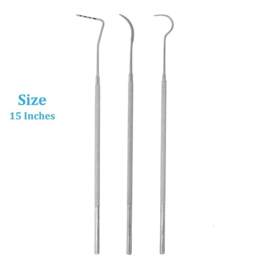 15" Equine Dental Mouth Probe & Scaler – Veterinary Explorer Pick Kit