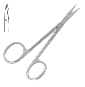 Stevens Schaar Gebogen Super Cut – Fijne Dissectie Chirurgische Schaar – TC Inzetstukken – Roestvrij Staal