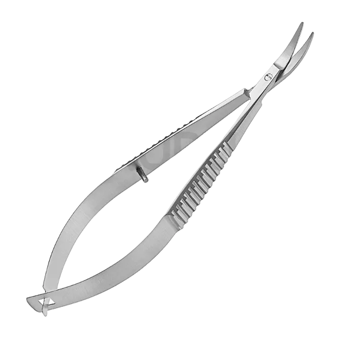 Castroviejo Schaar 14cm Gebogen – Microchirurgische Veerschaar – Fijne Punt Roestvrij Staal