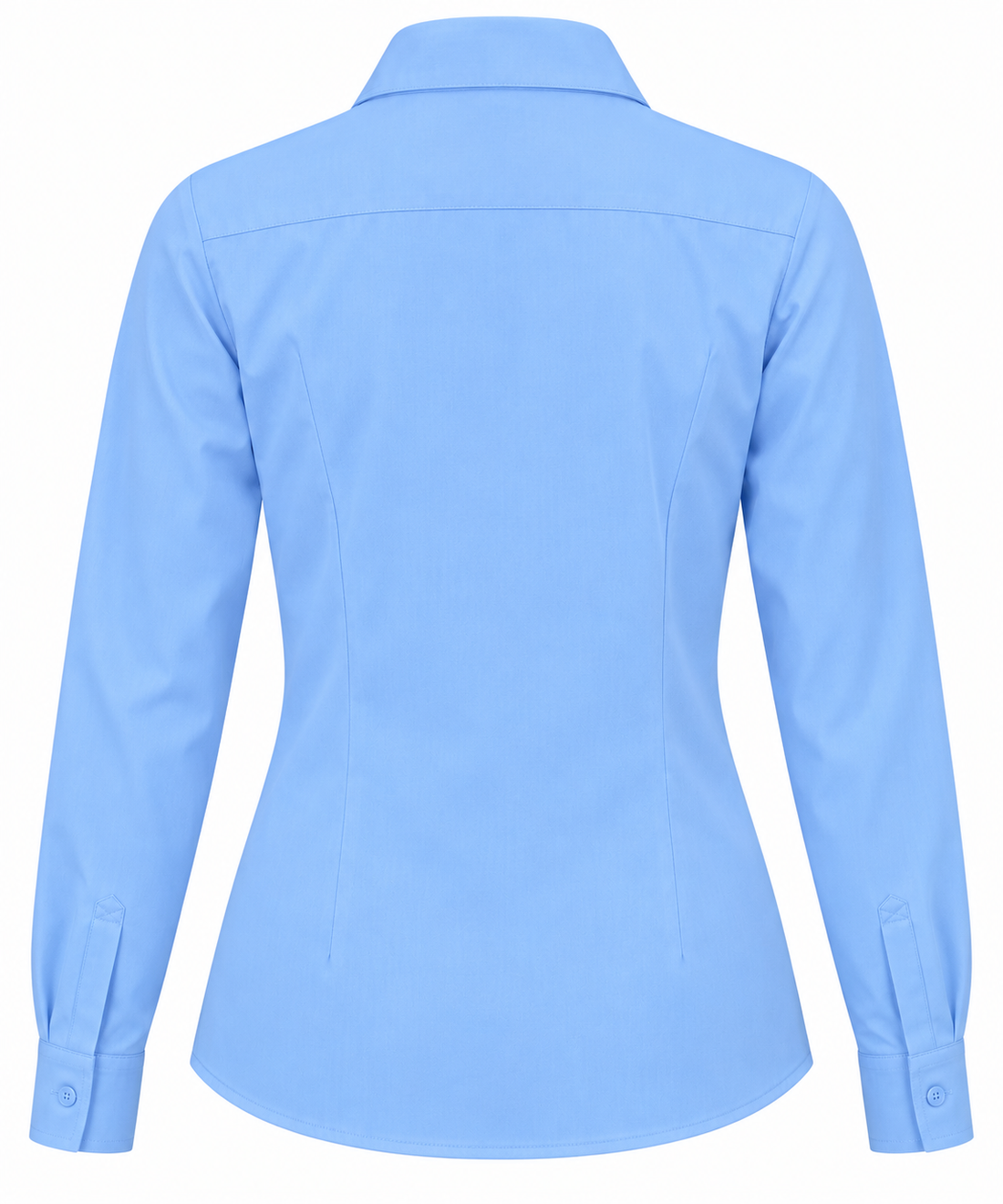 Girls' Light Blue Long-Sleeve School Blouse – Non-Iron