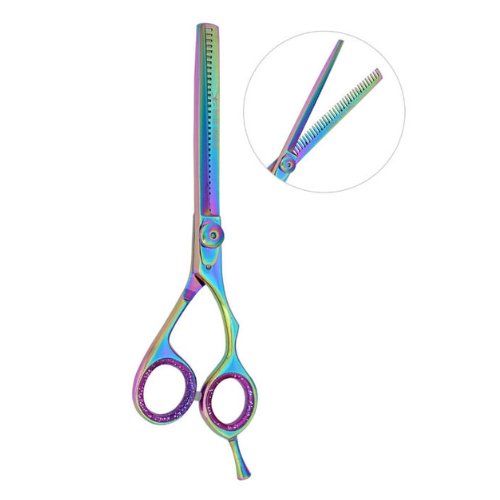 Professionele uitdunschaar – Kappersuitdunschaar – Meerkleurig – 15,5 cm