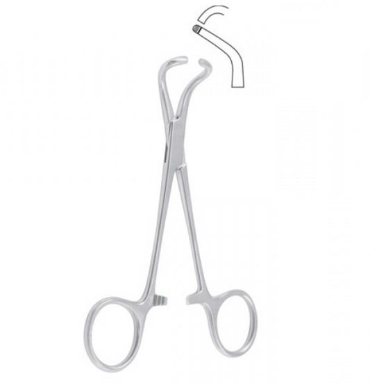 Tohoku Handtuchklemme – stumpf – Edelstahl – 13,5 cm – chirurgisches Instrument