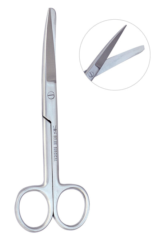 Chirurgische schaar scherp/stomp – gebogen – 14,5 cm roestvrij staal (inox)