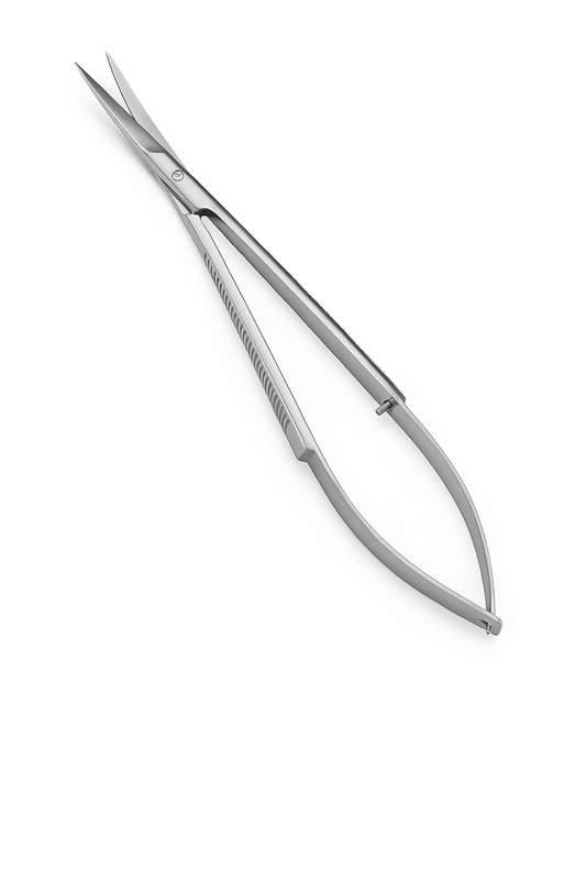 Castroviejo Schaar 14cm Gebogen – Microchirurgische Veerschaar – Fijne Punt Roestvrij Staal