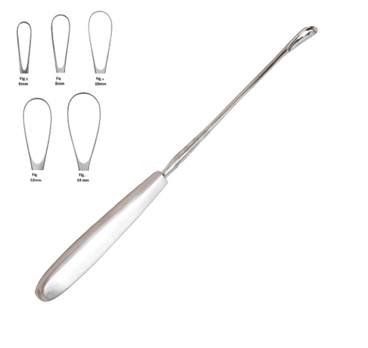Gourdet Uteruskürette – stumpf, 28 cm – gynäkologisch-chirurgisches Instrument