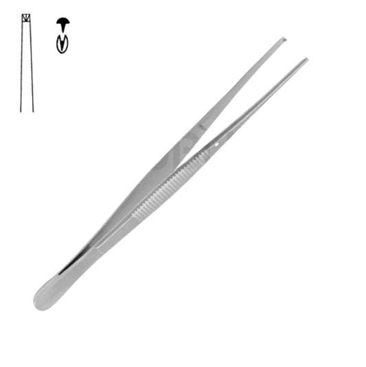 POTTS-SMITH TISSUE FORCEPS STRAIGHT 1 X 2 TEETH