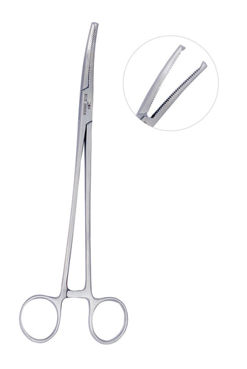 WERTHEIM HYSTERECTOMY CLAMPS SLIGHTLY CURVED 1x2 Forceps  – Surgical Instrument